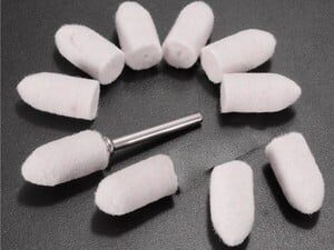 11 PC Set Wool Felt Polishing Buffing Tip 10 x Pads+1 x 3.17 mm Mandrill for Dremel in Seaview