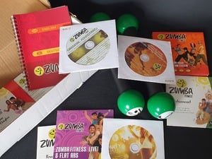Zumba Fitness Complete Body Transformation with 2 Toning Sticks booklet and DVDs in Newport