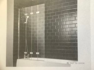 IFLO KALHATTI FRAMELESS 4 PANELFOLDING BATH SCREEN LH. H1500 x W950 in Newport