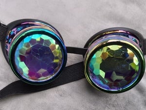 NEW Festival Rave Kaleidoscope Rainbow Diffraction Steampunk Goggles in Cowes