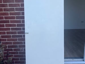 FREE White wooden internal door with hinges, bolt lock and coat hook in Newport