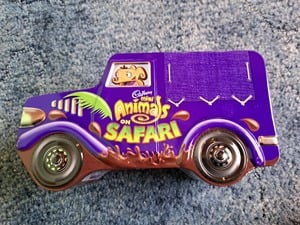 Cadbury Animals on Safari metal tin in Newport