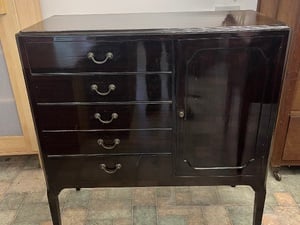 Edwardian ebonised wooden music cabinet in Ryde