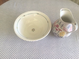 National Trust wash bowl and jug