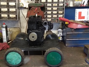 FULLY SERVICED STATIONERY PETROL ENGINE ON TROLLEY