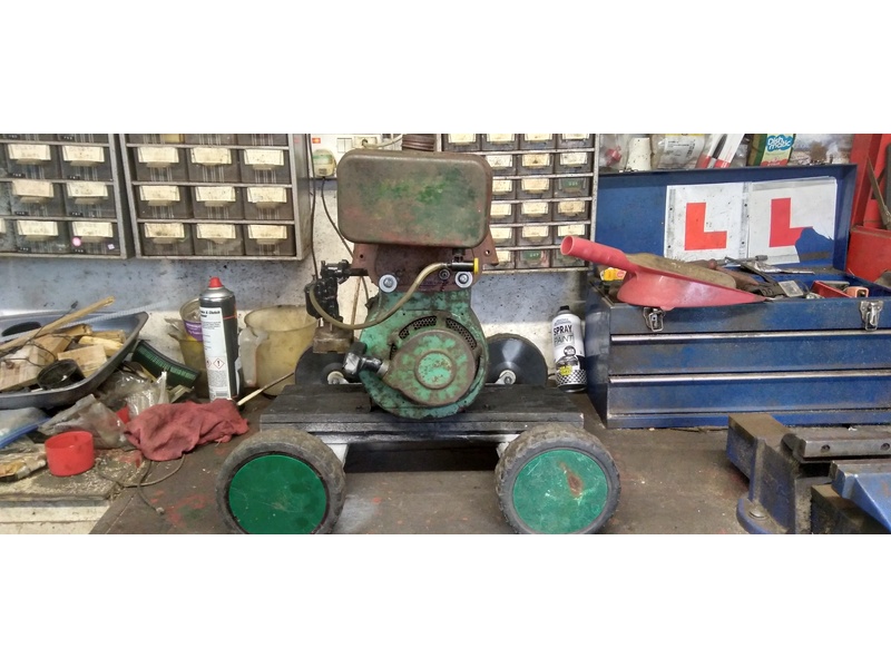 FULLY SERVICED STATIONERY PETROL ENGINE ON TROLLEY  Lawnmowers and Trimmers