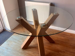 Glass Dining Table 120cm in Newport