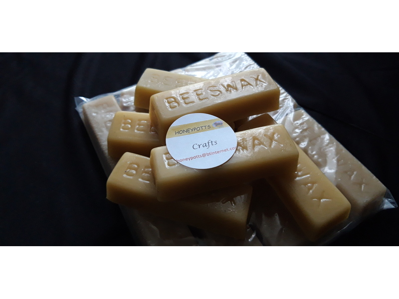 Beeswax. Natural Beeswax Blocks, each 1oz (approx). Qty 16 blocks in Newport