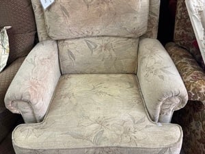Cream floral comfy chair