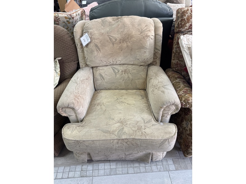 Cream floral comfy chair