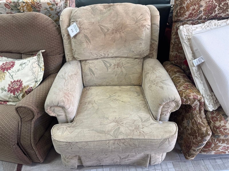 Cream floral comfy chair  in Newport