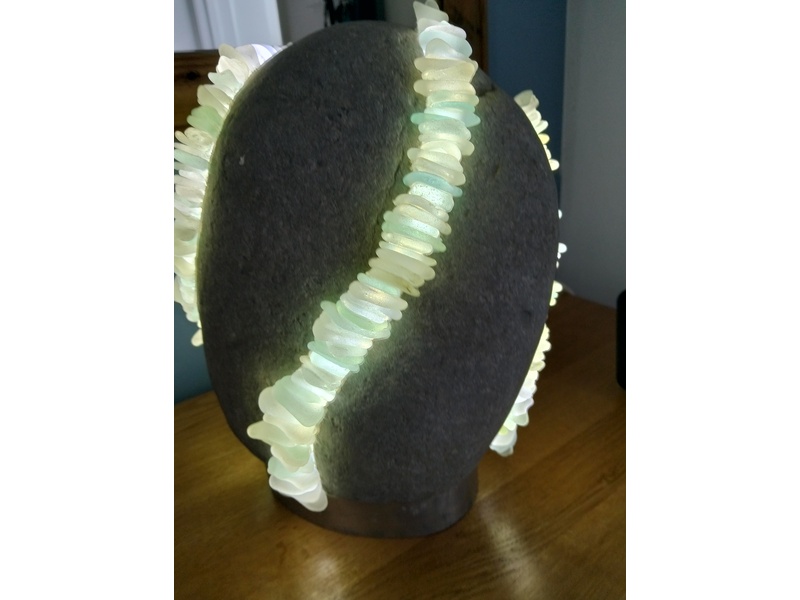 Lamp - Real Beach Stone Lamp Sea Glass  in East Cowes