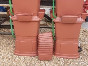 Rainwater Terrace - Water Butts with planters in Newport