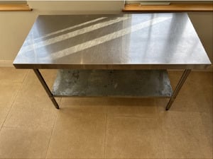 Vogue Stainless Steel Commercial Kitchen Catering table in Ventnor