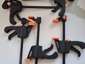5 Pcs Quick Grip Clamps, 4 Inch Woodworking F Clamps, Ratchet Bar Clamp, Quick Release in Seaview