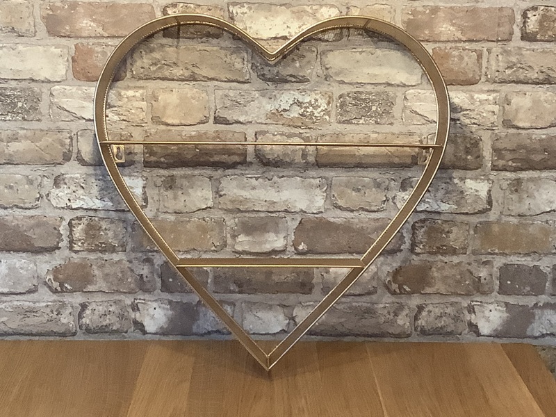 Gold mesh display shelf