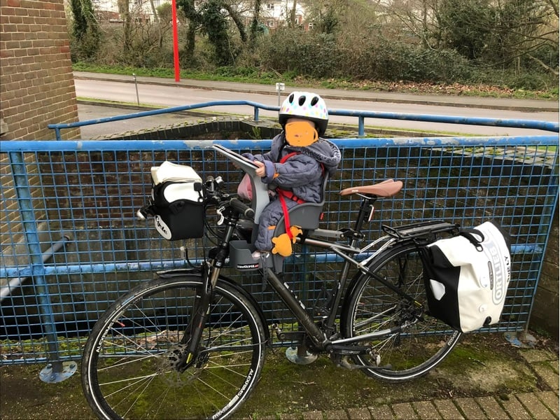 Wee ride toddler bicycle seat in Newport