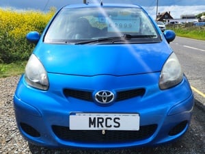TOYOTA  AYGO 1.0cc PETROL IN ELECTRIC BLUE 3, DOOR MODEL ONLY DONE 78,017 MILES.