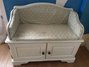 Solid pine hallway seat/ storage bench in Sandown