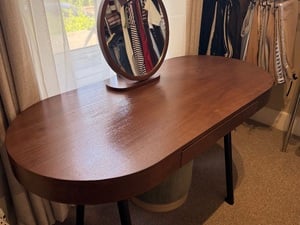 Walnut dressing table and mirror in Ryde