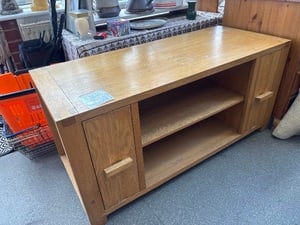 Large wooden tv stand with storage  in Newport