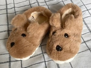 Shein Kids fluffy Dog slippers in Bembridge