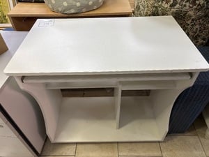 White modern desk in Newport
