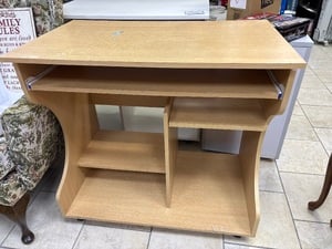 Beech effect modern office desk in Newport