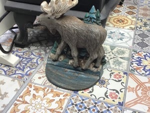 Cast Iron Moose Doorstop in Totland Bay