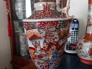 ANTIQUE JAPANESE SATSUMA MORIAGE PITCHER/EWER in Ryde
