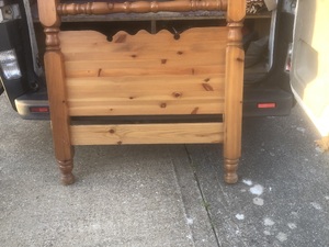 Substantial pine single bed