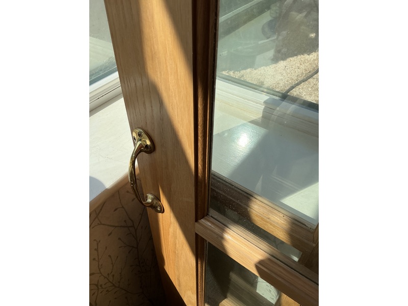 Pair of glazed 15 panel Clear Glazed Contemporary Oak veneer Internal Doors Doors