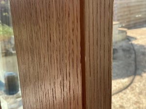 Pair of glazed 15 panel Clear Glazed Contemporary Oak veneer Internal Doors