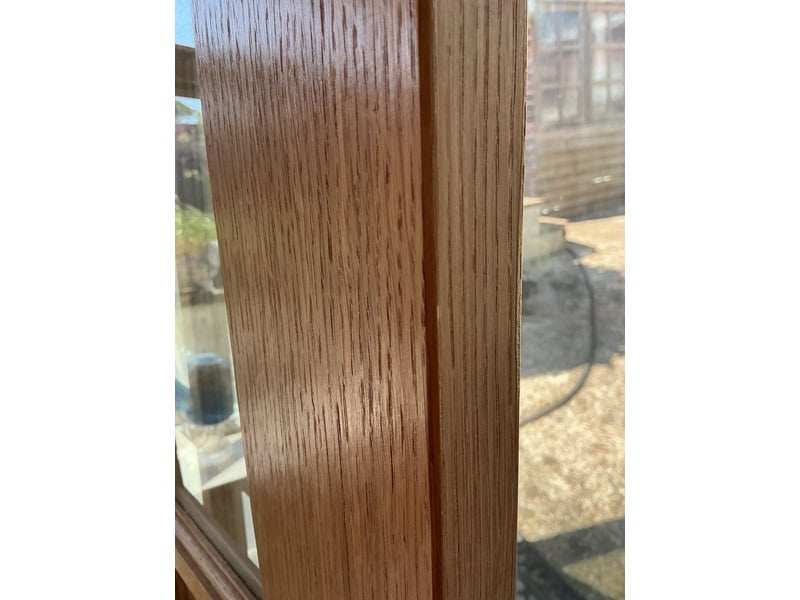 Pair of glazed 15 panel Clear Glazed Contemporary Oak veneer Internal Doors