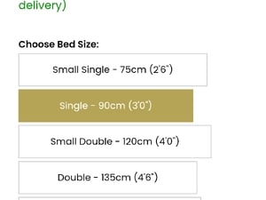 Single Amber Delux matress in Shanklin