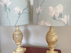 Heavy marble table lamps  in Newport