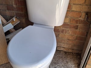 Comfort height toilet and cistern with soft close seat. in Sandown