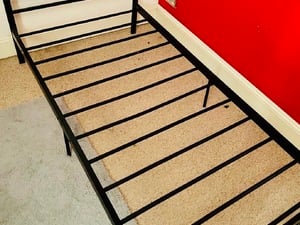 OPEN TO OFFERS on Argos black metal single bed frame  in Cowes