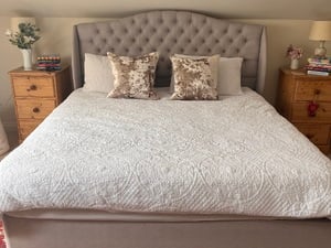 Superking bed, headboard, Emma mattress in Newport