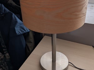 Table lamp with light wooden shade in Freshwater