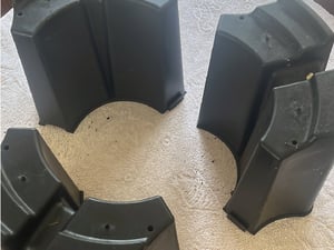 Plastic water butt stand in Shanklin