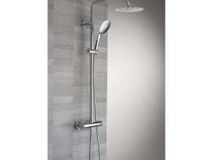 QX Ebony Round Thermostatic Shower in Ryde