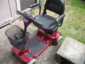 Red coloured Mobility scooter for sale in Cowes