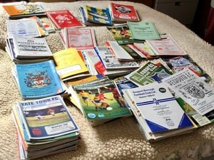 200+ NEWPORT(ISLE OF WIGHT) ASSORTED FOOTBALL PROGRAMMES-HOMES AND AWAYS in Ryde