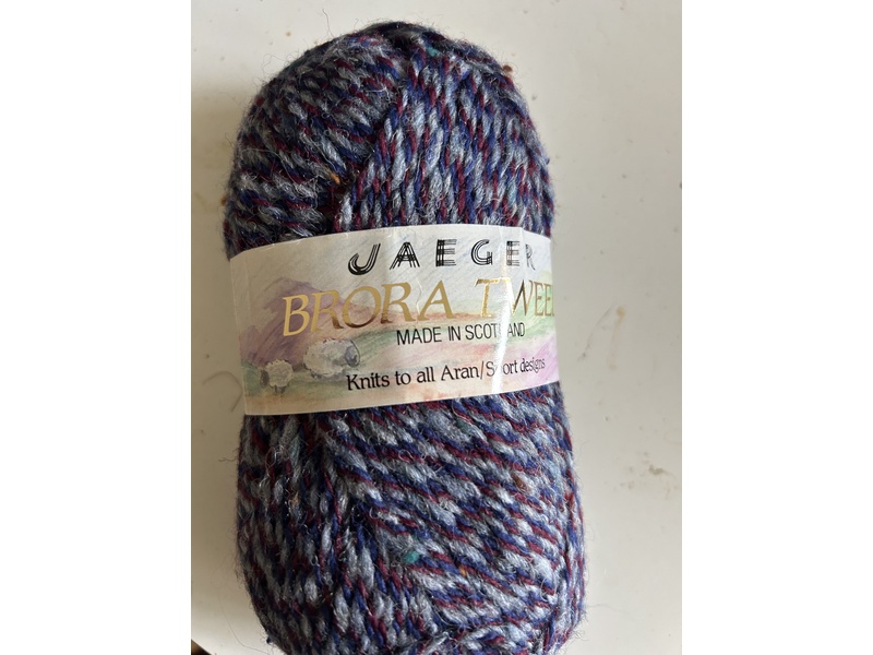 Jaeger Brora Tweed Aran pure wool knitting wool in Ryde