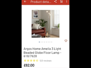 Beaded globe floor lamp Other Home Decor