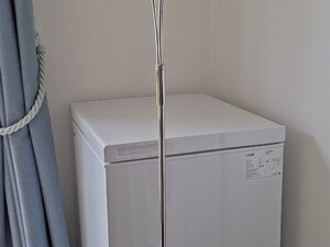 Beaded globe floor lamp