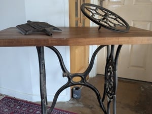 Table, desk,1880 sewing machine treadle base  in Newport
