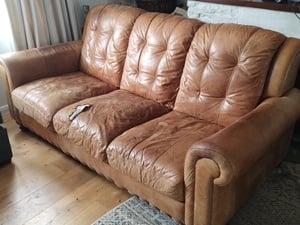 3 Seater Leather Sofa - originally from DFS in Ryde