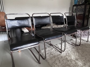 4 x Vintage Industrial style Black chairs in Cowes